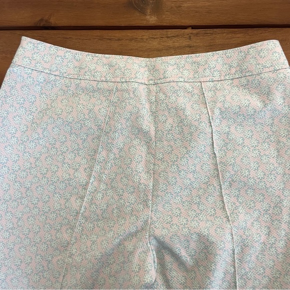 Brooks Brothers Girls Cotton Floral Pink and Blue Side-Zip Pants, NWT, size 16 - Picture 4 of 11